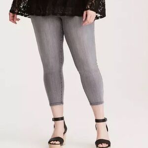 Torrid Crop Jeggings Pewter Grey